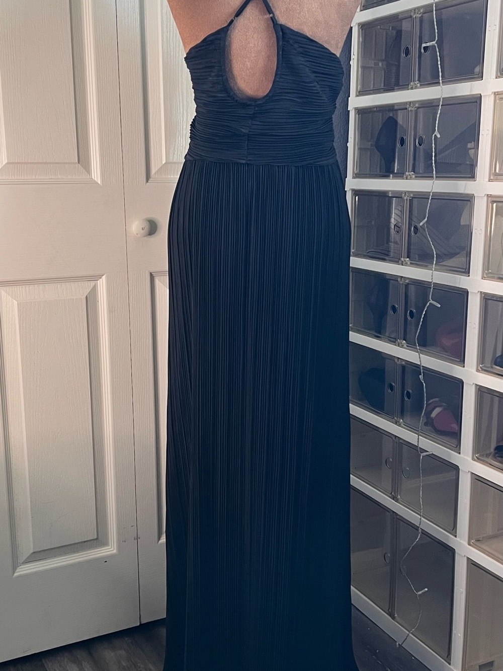 a new day Black Twisted-Bodice Spaghetti Strap Maxi Dress - Picture 4 of 8